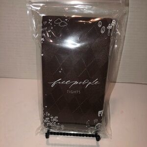 New Free People Brown Diamond Argyle Tights Hosiery sz S-M